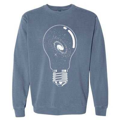 Universe In Lightbulb Outer Space Galaxy Astronomy Astronaut Garment-Dyed Sweatshirt