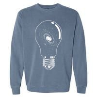 Universe In Lightbulb Outer Space Galaxy Astronomy Astronaut Garment-Dyed Sweatshirt