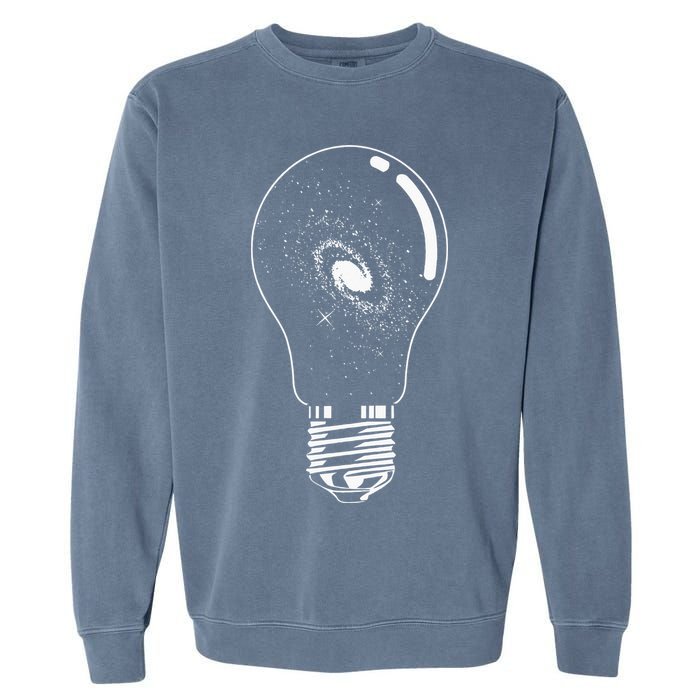 Universe In Lightbulb Outer Space Galaxy Astronomy Astronaut Garment-Dyed Sweatshirt