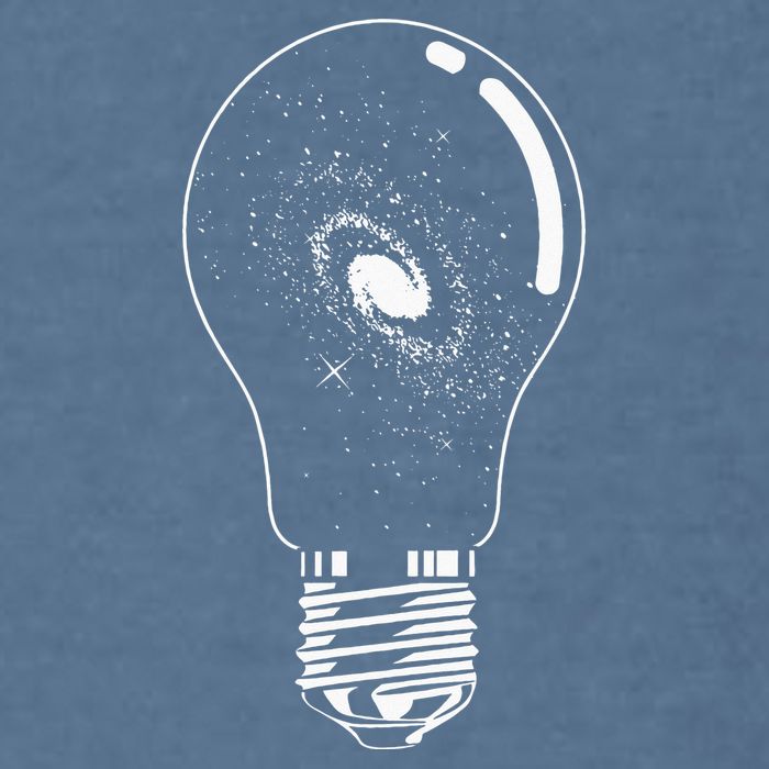 Universe In Lightbulb Outer Space Galaxy Astronomy Astronaut Garment-Dyed Sweatshirt