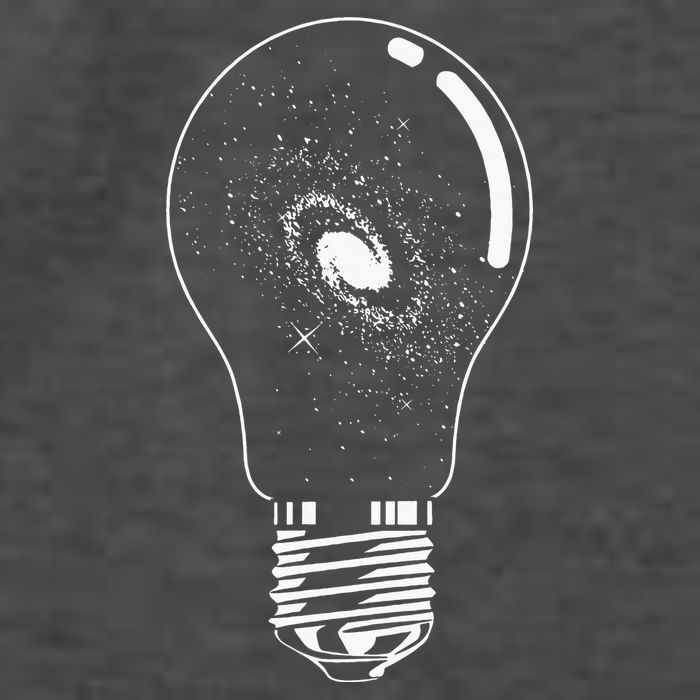 Universe In Lightbulb Outer Space Galaxy Astronomy Astronaut Vector Backpack