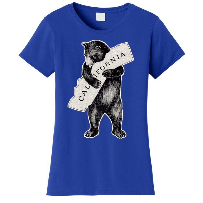 Usa I Love California Gift Artmeaningful Giftretro Vintage Cali Bear Hug Meaning Women's T-Shirt