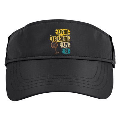 Unicyclist Is My Unicycle Okay Retro Vintage Cyclist Adult Drive Performance Visor