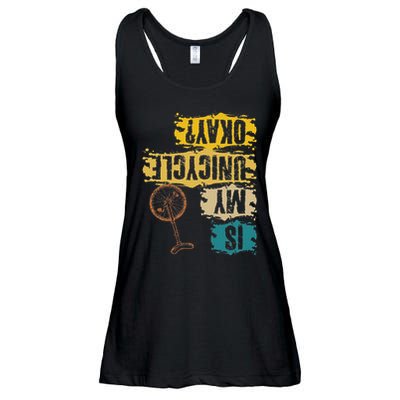 Unicyclist Is My Unicycle Okay Retro Vintage Cyclist Ladies Essential Flowy Tank