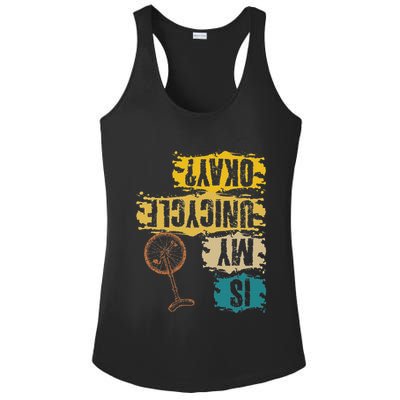 Unicyclist Is My Unicycle Okay Retro Vintage Cyclist Ladies PosiCharge Competitor Racerback Tank