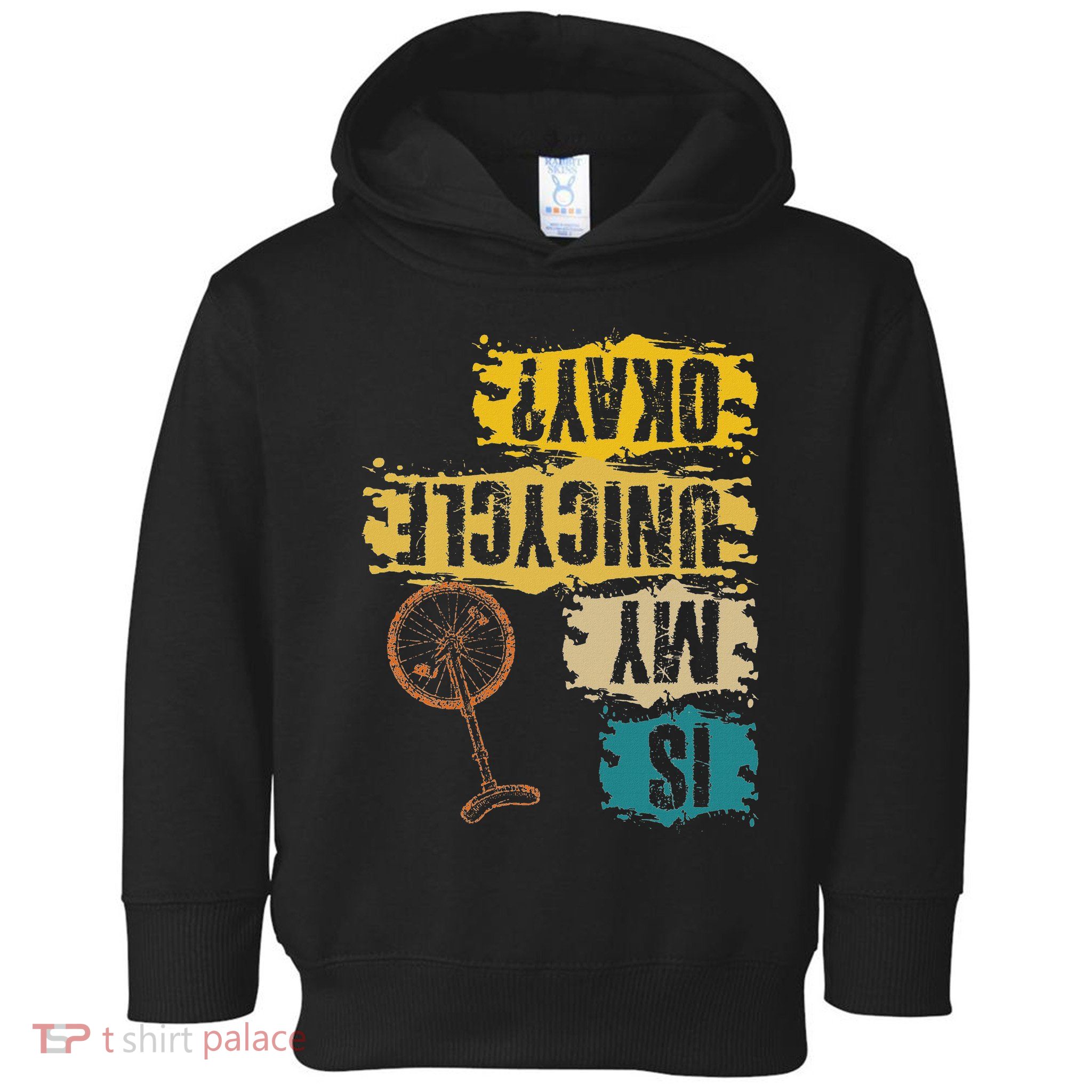 Unicyclist Is My Unicycle Okay Retro Vintage Cyclist Toddler Hoodie