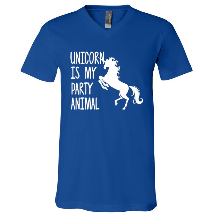 Unicorn Is My Party Animal V-Neck T-Shirt