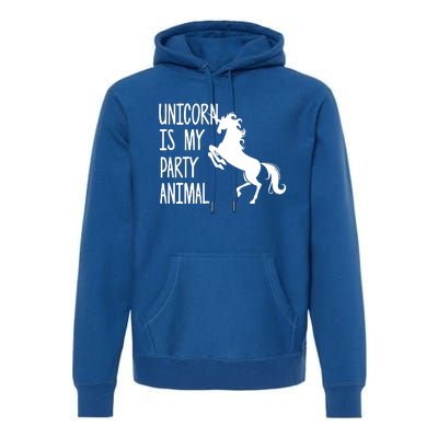 Unicorn Is My Party Animal Premium Hoodie