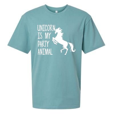 Unicorn Is My Party Animal Sueded Cloud Jersey T-Shirt