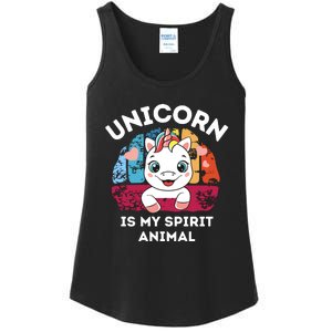 Unicorn Is My Spirit Animal Funny Unicorn Lover Ladies Essential Tank