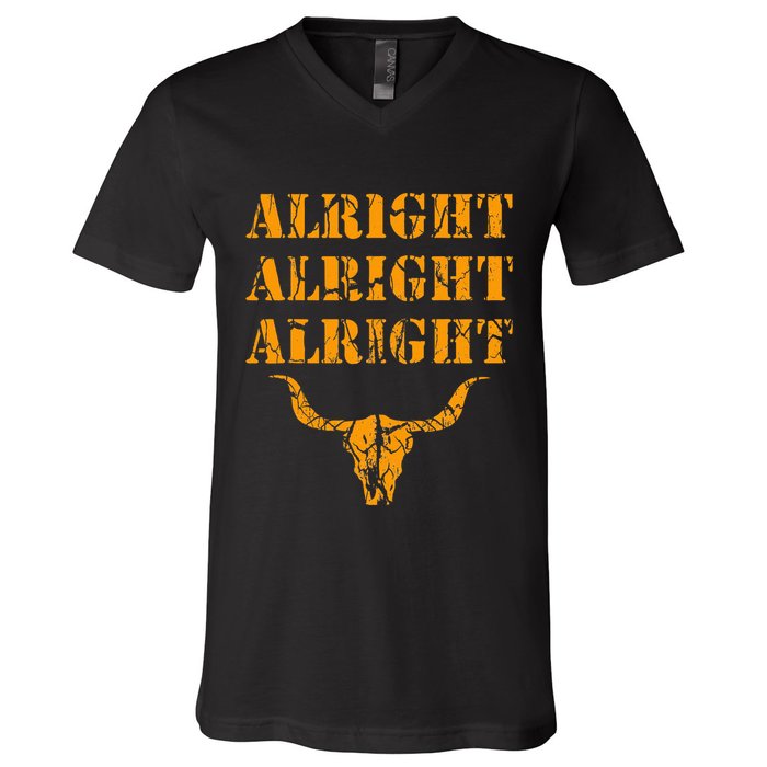 USA in order Texas longhorn pride V-Neck T-Shirt