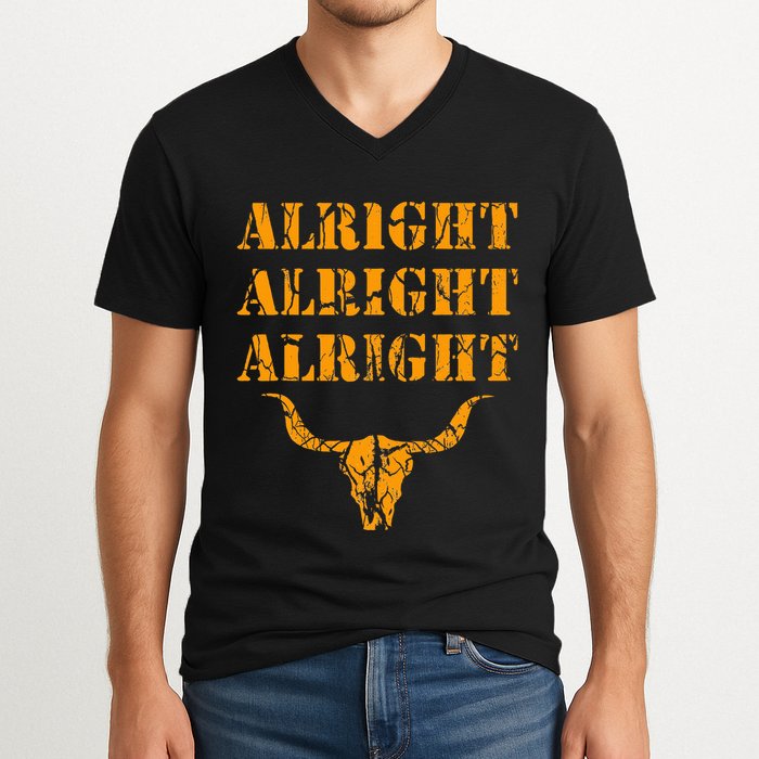 USA in order Texas longhorn pride V-Neck T-Shirt