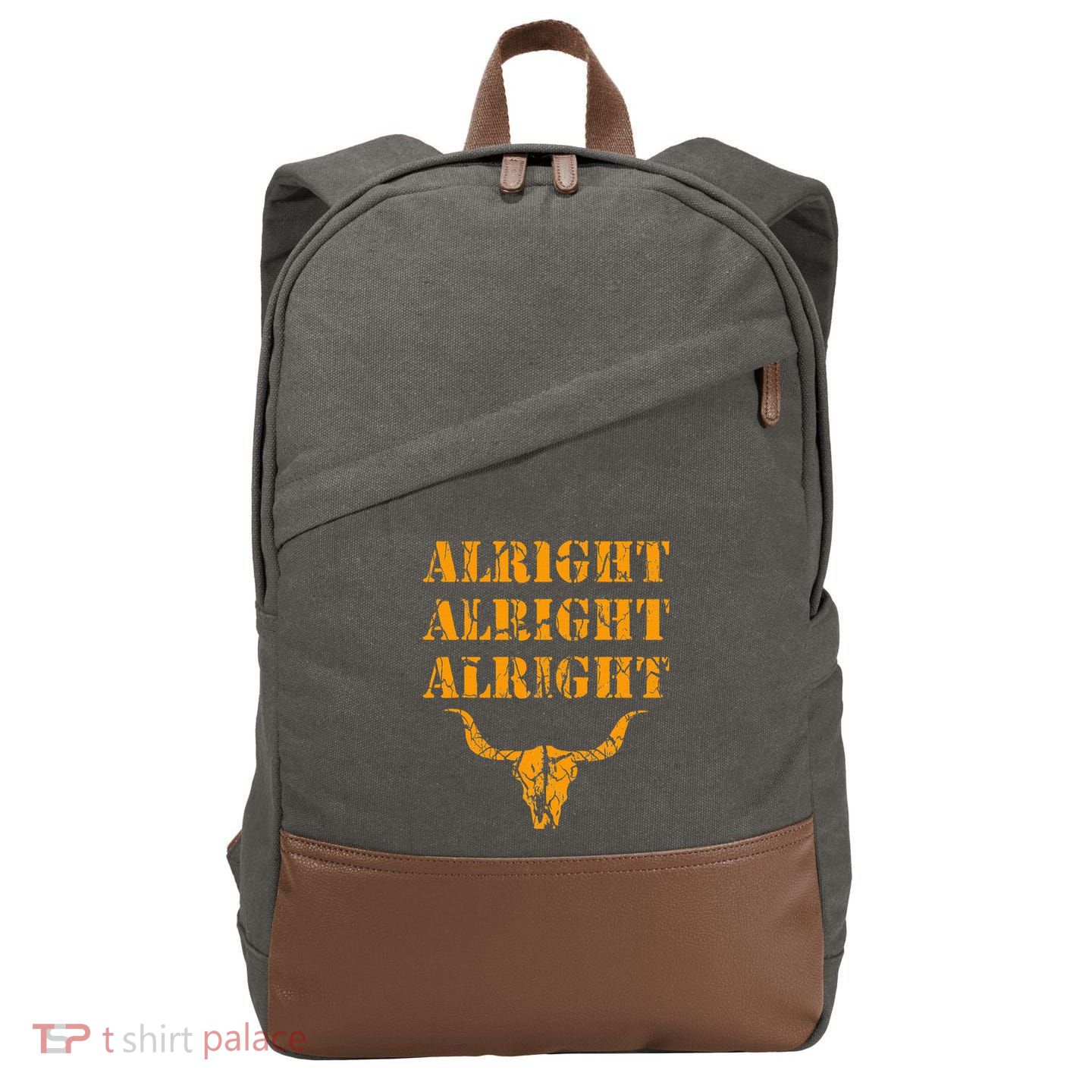 USA in order Texas longhorn pride Cotton Canvas Backpack