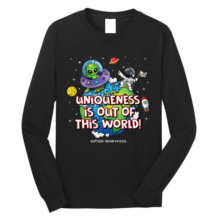 Uniqueness Is Out Of This World Autism Awareness Long Sleeve Shirt