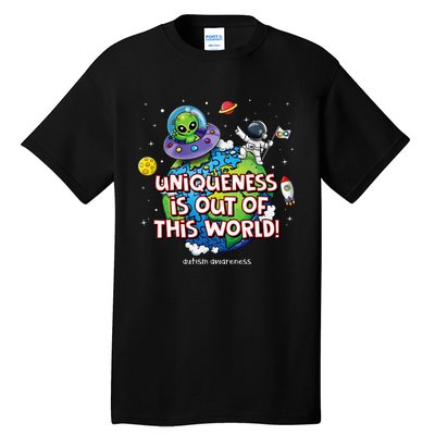 Uniqueness Is Out Of This World Autism Awareness Tall T-Shirt