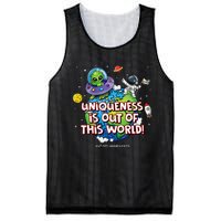 Uniqueness Is Out Of This World Autism Awareness Mesh Reversible Basketball Jersey Tank