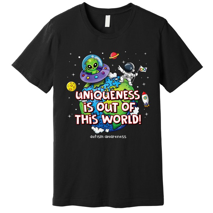 Uniqueness Is Out Of This World Autism Awareness Premium T-Shirt