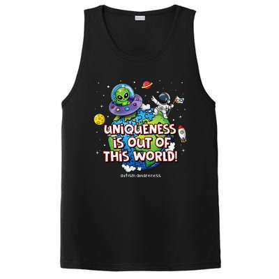 Uniqueness Is Out Of This World Autism Awareness PosiCharge Competitor Tank