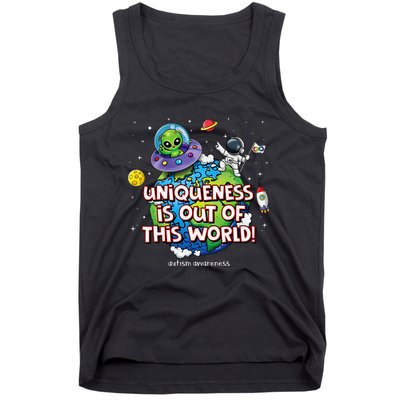 Uniqueness Is Out Of This World Autism Awareness Tank Top