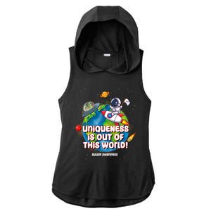 Uniqueness Is Out Of This World Autism Awareness Space Ladies PosiCharge Tri-Blend Wicking Draft Hoodie Tank