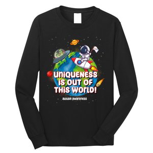 Uniqueness Is Out Of This World Autism Awareness Space Long Sleeve Shirt