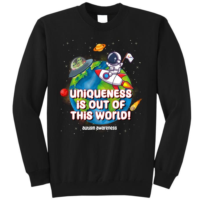 Uniqueness Is Out Of This World Autism Awareness Space Sweatshirt