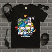 Uniqueness Is Out Of This World Autism Awareness Space T-Shirt