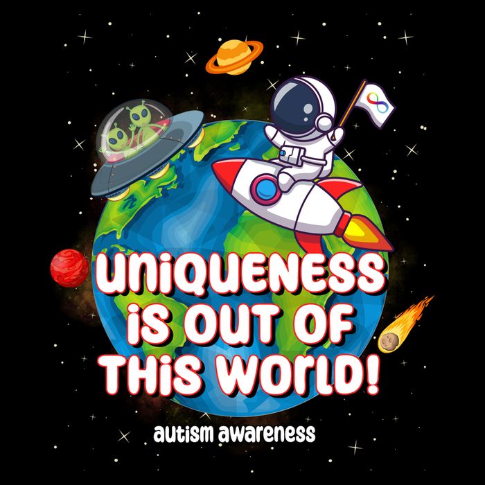 Uniqueness Is Out Of This World Autism Awareness Space T-Shirt