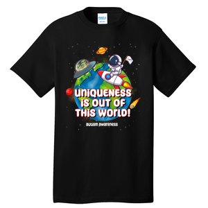 Uniqueness Is Out Of This World Autism Awareness Space Tall T-Shirt