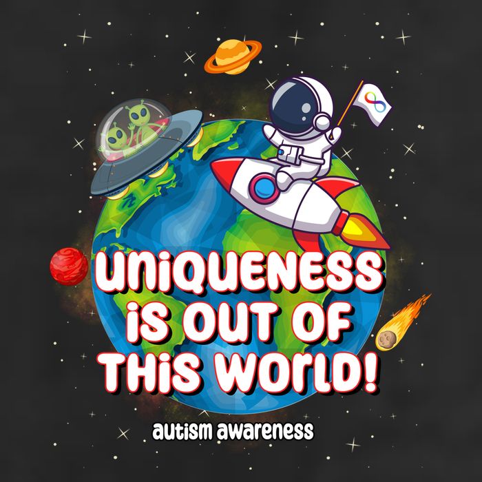 Uniqueness Is Out Of This World Autism Awareness Space Beanie