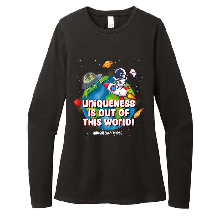 Uniqueness Is Out Of This World Autism Awareness Space Womens CVC Long Sleeve Shirt