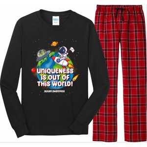 Uniqueness Is Out Of This World Autism Awareness Space Long Sleeve Pajama Set