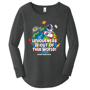 Uniqueness Is Out Of This World Autism Awareness Space Women's Perfect Tri Tunic Long Sleeve Shirt