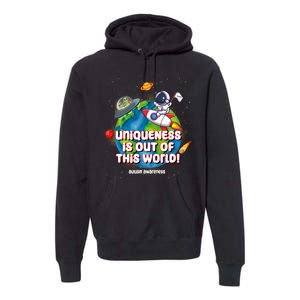 Uniqueness Is Out Of This World Autism Awareness Space Premium Hoodie