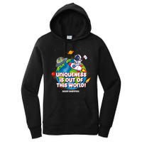 Uniqueness Is Out Of This World Autism Awareness Space Women's Pullover Hoodie