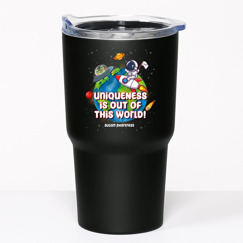 Uniqueness Is Out Of This World Autism Awareness Space Tumbler
