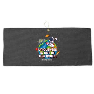 Uniqueness Is Out Of This World Autism Awareness Space Large Microfiber Waffle Golf Towel