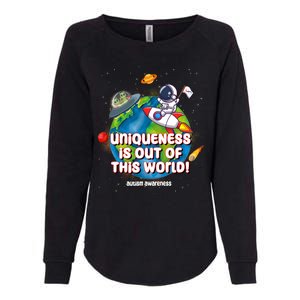 Uniqueness Is Out Of This World Autism Awareness Space Womens California Wash Sweatshirt