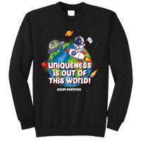 Uniqueness Is Out Of This World Autism Awareness Space Tall Sweatshirt