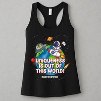 Uniqueness Is Out Of This World Autism Awareness Space Womens Tank Top
