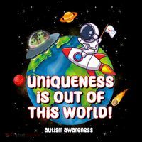 Uniqueness Is Out Of This World Autism Awareness Space Pom Pom 12in Knit Beanie