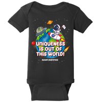 Uniqueness Is Out Of This World Autism Awareness Space Baby Bodysuit