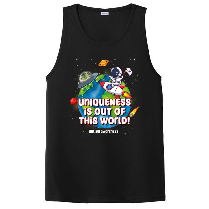 Uniqueness Is Out Of This World Autism Awareness Space PosiCharge Competitor Tank