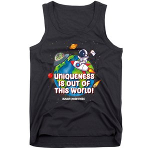 Uniqueness Is Out Of This World Autism Awareness Space Tank Top