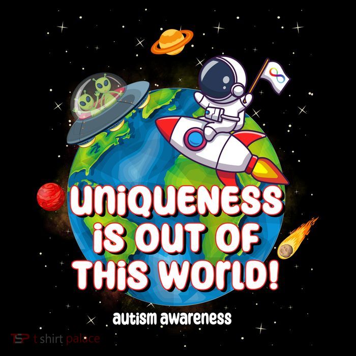 Uniqueness Is Out Of This World Autism Awareness Space Tank Top