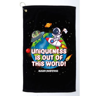 Uniqueness Is Out Of This World Autism Awareness Space Golf Towel