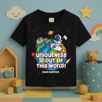 Uniqueness Is Out Of This World Autism Awareness Space Toddler T-Shirt