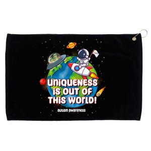 Uniqueness Is Out Of This World Autism Awareness Space Grommeted Golf Towel