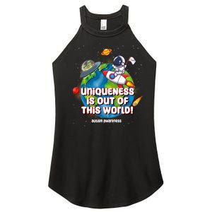 Uniqueness Is Out Of This World Autism Awareness Space Women's Perfect Tri Rocker Tank