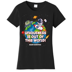 Uniqueness Is Out Of This World Autism Awareness Space Women's T-Shirt